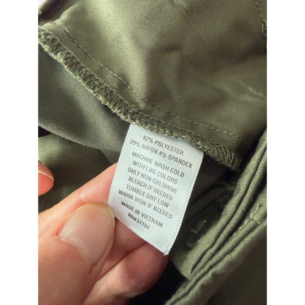 The Limited Women Olive Green Tie Waist Jogger Pants Size 14 Tapered Utility Leg - Picture 4 of 8